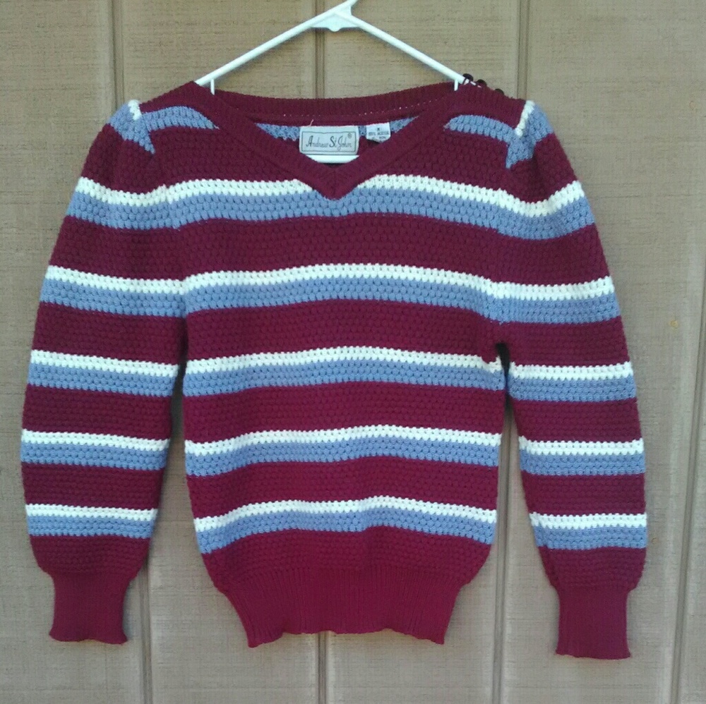 Vintage Striped Acrylic Sweater